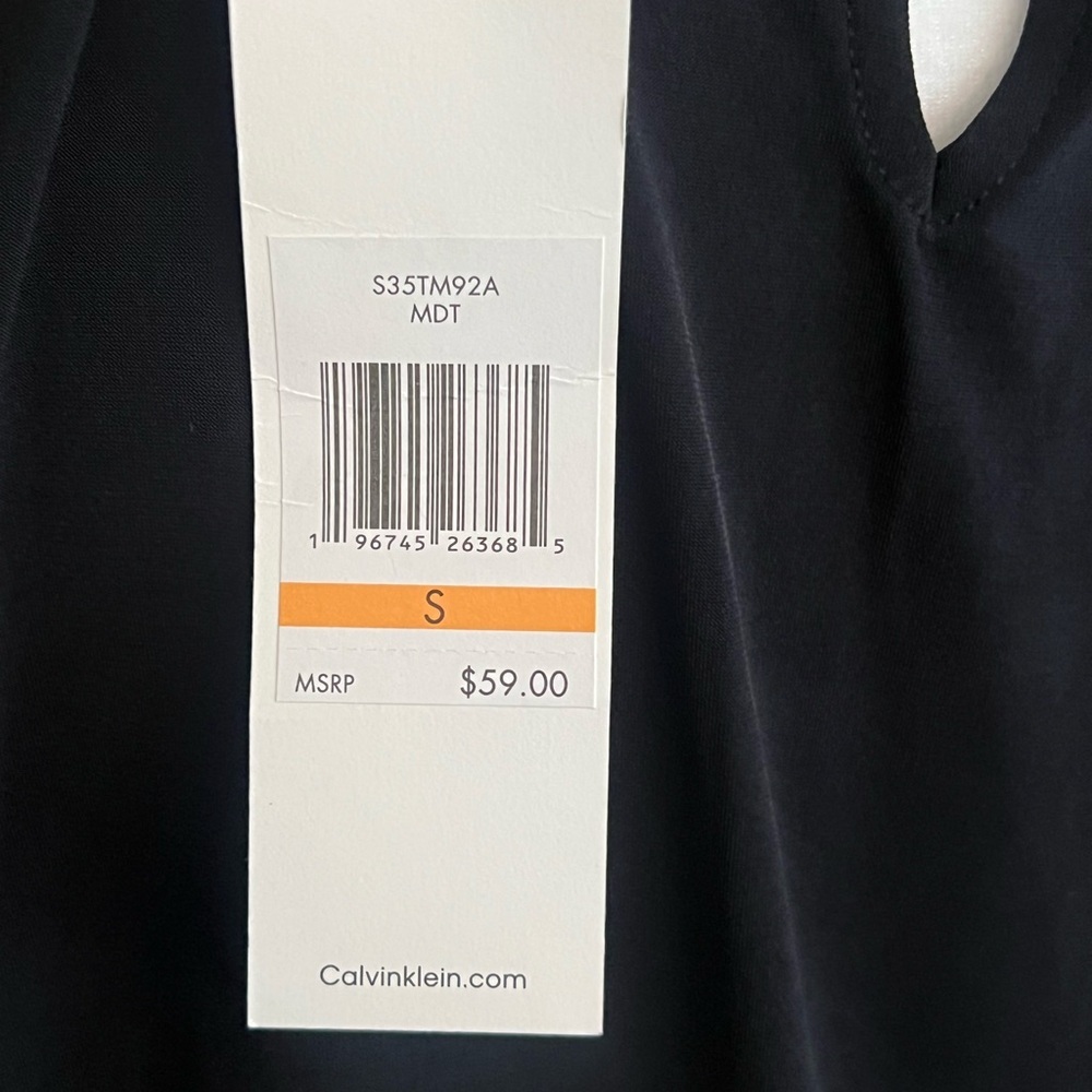 NWT Calvin Klein Cap Sleeve Blouse - Picture 4 of 6